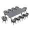 PURPLE LEAF 7/9/11 Pieces Outdoor Dining Set with Aluminium Table, Grey