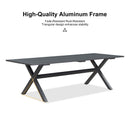 PURPLE LEAF 7/9/11 Pieces Outdoor Dining Set with Aluminium Table, Grey