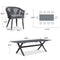 PURPLE LEAF 7/9/11 Pieces Outdoor Dining Set with Aluminium Table, Grey