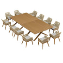 PURPLE LEAF Outdoor Dining Set All-Weather PE Rattan Outdoor Patio Furniture Set with Aluminum Frame