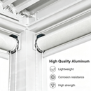 PURPLE LEAF Athena Louvered Pergola White Outdoor Aluminum Pergola with Roller Blind Adjustable Gazebo for Patio Deck Garden
