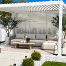 PURPLE LEAF Hailar L-Shaped Patio Conversation Set with Genuine Teak Cushions and Pillows Olefin Rope Backrest Outdoor Couch Sets for Backyard Porch