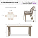 PURPLE LEAF 7/9/11 Pieces Patio Dining Set with Sunbrella Cushions All-Weather Wicker Patio Table and Chairs for Deck, Garden