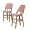 PURPLE LEAF French Bar Stool Set of 2 Outdoor Bar Patio Bar Height Stools Kitchen Counter Chair