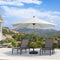 PURPLE LEAF Patio Market Umbrella Aluminum Outdoor Table Umbrella with Wood Color