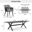 PURPLE LEAF 11/9/7 Pieces Outdoor Dining Set PE Rattan Outdoor Patio Furniture Set Grey