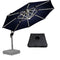 【Outdoor Idea】PURPLE LEAF Patio Umbrellas, Outdoor Patio Umbrella with Base, Navy