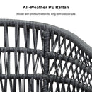 OPEN BOX I PURPLE LEAF Outdoor Dining Chair ×2 All-Weather PE Rattan with Aluminum Frame