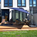 PURPLE LEAF Best Square Cantilever Pool Umbrella Outdoor Patio Sun Porch Umbrella
