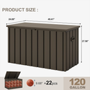 PURPLE LEAF Outdoor Deck Box Waterproof Lockable Storage Box Container with Lid Deck Organization for Patio Cushions Side Table Pool Accessories Garden Tools