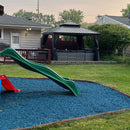 PURPLE LEAF Patio Gazebo for Backyard Grey Hardtop Galvanized Steel Roof Awning with String Lights-clear