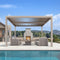 PURPLE LEAF Louvered Pergola Outdoor Aluminum Pergola with Adjustable Roof for Deck Backyard Garden Hardtop Gazebo