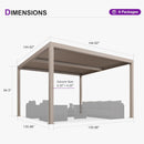 PURPLE LEAF Louvered Pergola Outdoor Aluminum Pergola with Adjustable Roof for Deck Backyard Garden Hardtop Gazebo