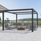 PURPLE LEAF Louvered Pergola Modern Grey Pergola with White Roof for Deck Backyard Garden