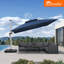 Clearance - PURPLE LEAF OPEN BOX Premium Patio Umbrella Classic SUNBRELLA Cantilever Umbrellas