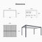 PURPLE LEAF Louvered Pergola Modern Grey Pergola with White Roof for Deck Backyard Garden