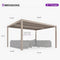 PURPLE LEAF Louvered Pergola Outdoor Aluminum Pergola with Adjustable Roof for Deck Backyard Garden Hardtop Gazebo