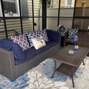 PURPLE LEAF Sunroom Hardtop Gazebo Solarium Grey Galvanized Steel Double Roof  All-Weather Aluminum Outdoor Screen House with String Lights