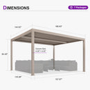 PURPLE LEAF Louvered Pergola Outdoor Aluminum Pergola with Adjustable Roof for Deck Backyard Garden Hardtop Gazebo