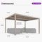 PURPLE LEAF Louvered Pergola Outdoor Aluminum Pergola with Adjustable Roof for Deck Backyard Garden Hardtop Gazebo