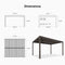 PURPLE LEAF Louvered Pergola Outdoor Aluminum Pergola with Adjustable Roof for Deck Backyard Garden Hardtop Gazebo