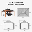 PURPLE LEAF Outdoor Aluminum Carport Heavy-Duty with Wood Grain Aluminum Frame