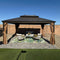 PURPLE LEAF Outdoor Hardtop Gazebo for Garden Bronze Double Roof Aluminum Frame Pavilion