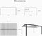 PURPLE LEAF Louvered Pergola Modern Grey Pergola with White Roof for Deck Backyard Garden