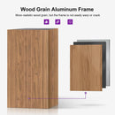 PURPLE LEAF Hardtop Gazebo for Patio Wood Grain Galvanized Steel Frame Awning with Netting - Purple Leaf Garden