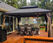【Outdoor Idea】PURPLE LEAF Outdoor Gazebo with Bronze Aluminum Frame Dining Sets-Bundle sales - Purple Leaf Garden