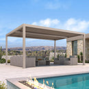 PURPLE LEAF Louvered Pergola Outdoor Aluminum Pergola with Adjustable Roof for Deck Backyard Garden Hardtop Gazebo