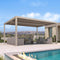 PURPLE LEAF Louvered Pergola Modern Champagne Pergola with Adjustable Roof for Deck Backyard Garden
