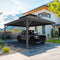 PURPLE LEAF Outdoor Metal Carport Gazebo Grey Steel Roof Aluminum Frame Shelter for Parking