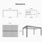 PURPLE LEAF Louvered Pergola Modern Grey Pergola with White Roof for Deck Backyard Garden