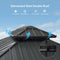 PURPLE LEAF Sunroom Hardtop Gazebo Solarium Grey Galvanized Steel Double Roof  All-Weather Aluminum Outdoor Screen House