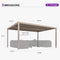 PURPLE LEAF Louvered Pergola Outdoor Aluminum Pergola with Adjustable Roof for Deck Backyard Garden Hardtop Gazebo