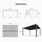 PURPLE LEAF Louvered Pergola Outdoor Aluminum Pergola with Adjustable Roof for Deck Backyard Garden Hardtop Gazebo