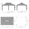 PURPLE LEAF Outdoor Hardtop Gazebo for Patio Grey Aluminum Frame Pavilion with Navy-Blue Curtain