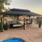 PURPLE LEAF Outdoor Hardtop Gazebo for Garden Bronze Double Roof Aluminum Frame Pavilion
