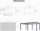 PURPLE LEAF Louvered Pergola Modern Grey Pergola with White Roof for Deck Backyard Garden