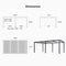 PURPLE LEAF Louvered Pergola Modern Grey Pergola with White Roof for Deck Backyard Garden