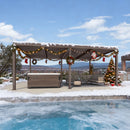 PURPLE LEAF Athena Outdoor Louvered Pergola Adjustable Metal Roof Bronze Hardtop Gazebo Patio Pavilion