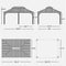 PURPLE LEAF 12' x 20' Large Outdoor Hardtop Gazebo  for Patio Backyard with Double Hard Roof and Netting