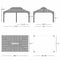 PURPLE LEAF Outdoor Metal Carport Gazebo Grey Steel Roof Aluminum Frame Shelter for Parking