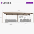 PURPLE LEAF Louvered Pergola Outdoor Aluminum Pergola with Adjustable Roof for Deck Backyard Garden Hardtop Gazebo