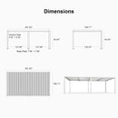 PURPLE LEAF Athena Louvered Pergola White Outdoor Aluminum Pergola with Strip Lights Adjustable Gazebo for Patio Deck Garden