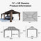 PURPLE LEAF Outdoor Metal Carport Gazebo Bronze Steel Roof Aluminum Frame Shelter for Parking