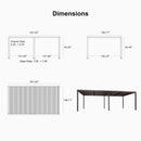 PURPLE LEAF Athena Louvered Pergola Bronze Outdoor Aluminum Pergola with Strip Lights Adjustable Gazebo for Patio Deck Garden