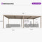 PURPLE LEAF Louvered Pergola Outdoor Aluminum Pergola with Adjustable Roof for Deck Backyard Garden Hardtop Gazebo