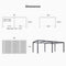 PURPLE LEAF Louvered Pergola Modern Grey Pergola with White Roof for Deck Backyard Garden